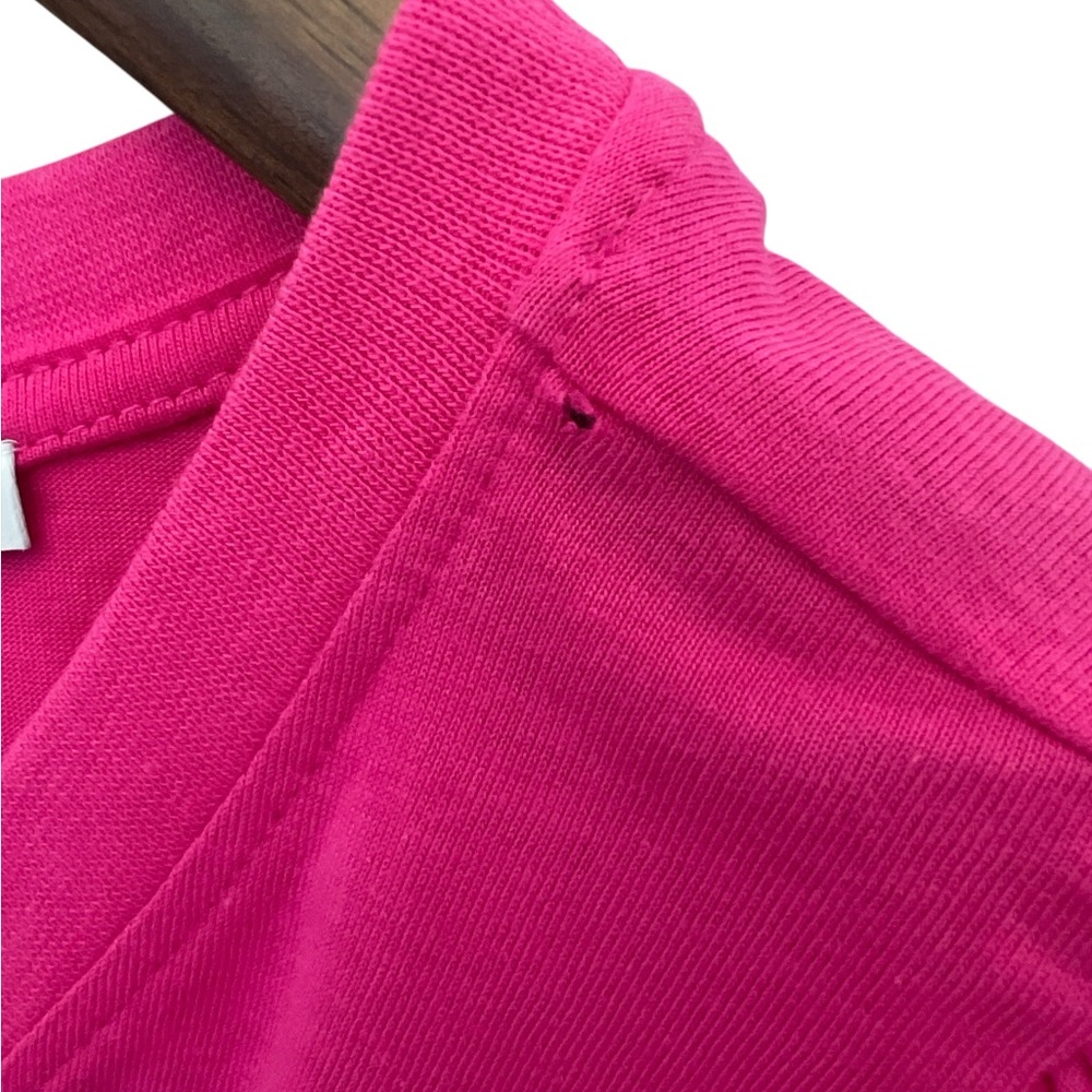 Zara Hot Pink Puff Sleeve Tiered Dress XS Pink Bubble Short Dress Casual Summer - Picture 2 of 6